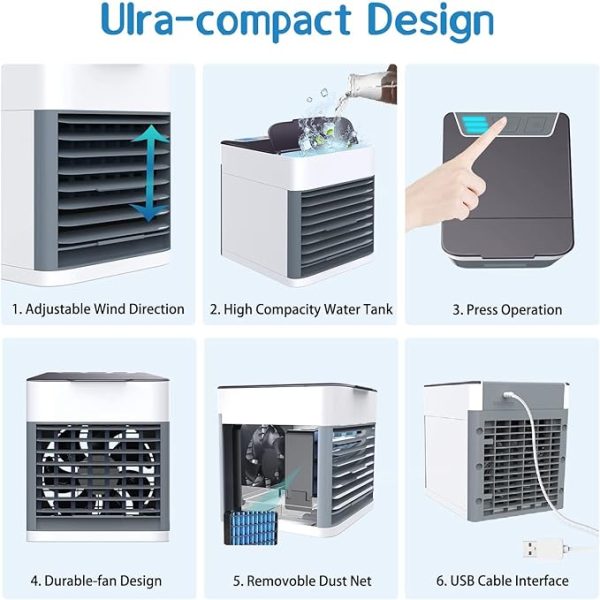Air Ultra Portable Home Air Cooler | Portable Personal Air Conditioner, Mini Usb 3 In 1 Air Cooler (random Color)