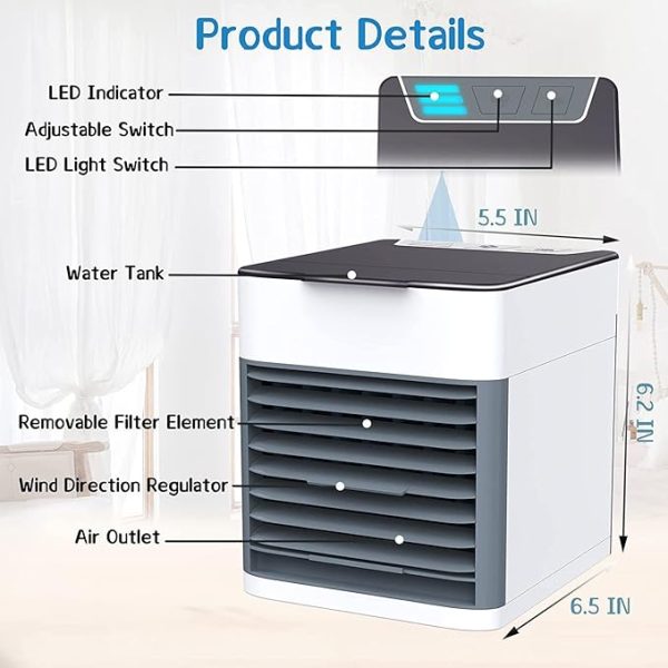 Air Ultra Portable Home Air Cooler | Portable Personal Air Conditioner, Mini Usb 3 In 1 Air Cooler (random Color)
