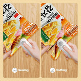 Heat Sealing Machine 2 In 1 Cutting And Sealer Usb Rechargeable Food Sealer