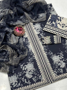 Swiss Monar Lawn fabric suit