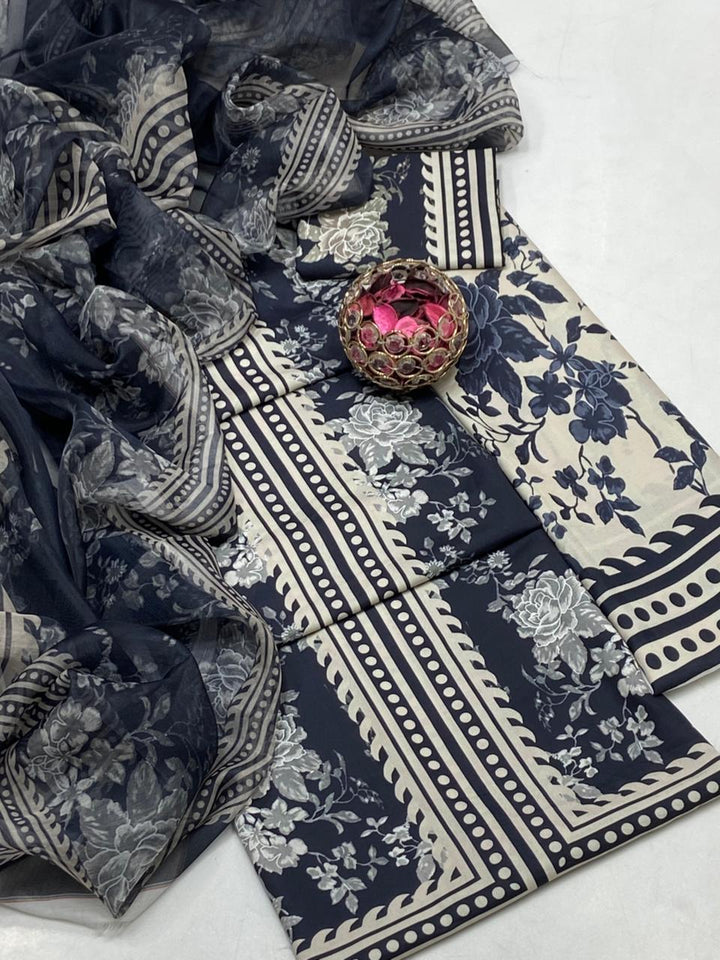 Swiss Monar Lawn fabric suit